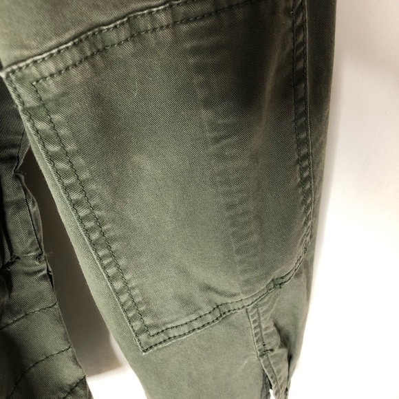 Gap Short Trench Coat Jacket Sz S Army Green Utility Tie Waist Casual Grunge - Picture 7 of 9